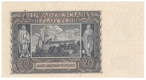 20 zloty 1940, without series and numbering