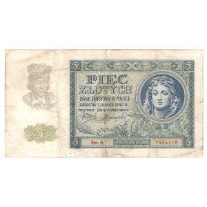 5 złotych 1940, seria A