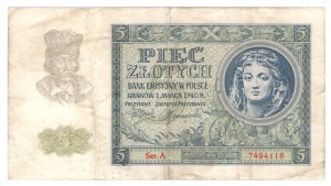 5 zloty 1940, Series A
