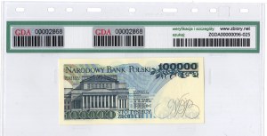 100,000 zloty 1990, series AA