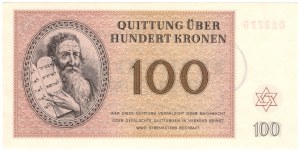 Czechoslovakia, Terezin Ghetto, 100 Kronen, 1943