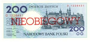 200 zloty 1990, series D - UNOFFICIAL