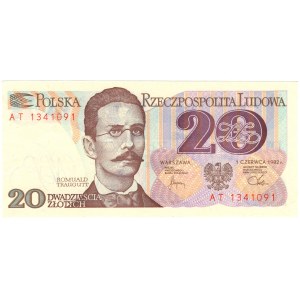 20 złotych 1982, seria AT