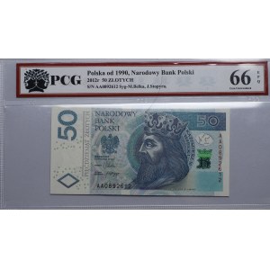III RP, 50 złotych 2012, seria AA