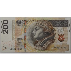 200 złotych 2015, seria AA