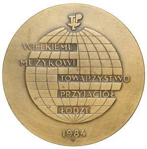 Medal, Artur Rubinstein 1886-1982, To the Great Musician Society of Friends of Lodz, 1984