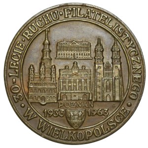 Medal, 30 - Lecie Ruchu Filatelistycznego w Wielkopolsce