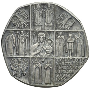 Medal, Ojciec Święty Paweł VI, Tysiaclecie Chrztu Świętego Narodu Polskiego 966-1966