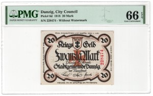 Gdansk, 20 marks 1918 - October, UNGÜLTIG