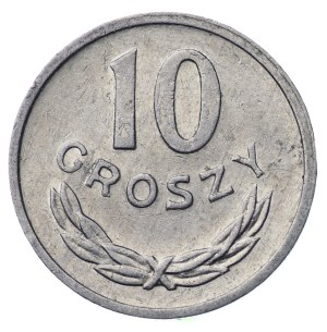People's Republic of Poland, 10 pennies 1980 - twist.