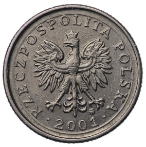 III RP, 20 pennies 2001 - destruct, sub-low edge