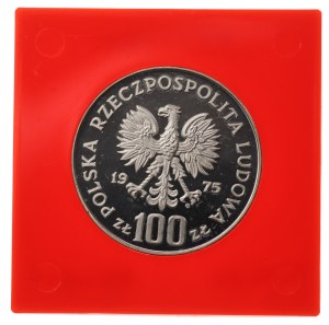 People's Republic of Poland, 100 zloty 1975, sample SILVER - Royal Castle in Warsaw