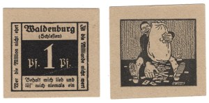 Waldenburg (Waldenburg), 1 fenig, 2 fenigs 1920 - set of 2 pieces