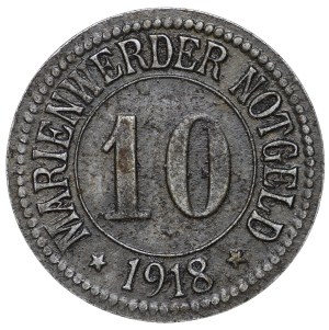 Kwidzyn (Marienwerder), 10 fenigów 1918