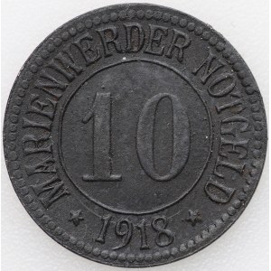 Kwidzyn (Marienwerder), 10 fenigów 1918