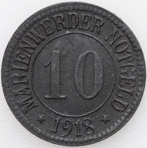Kwidzyn (Marienwerder), 10 fenig 1918