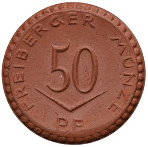 Germany, Freiberg, 50 Pfennig 1921, Porcelain