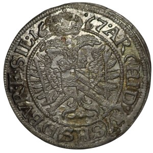 Silesia, Leopold I, 3 krajcars 1667 SHS, Wrocław, SIL