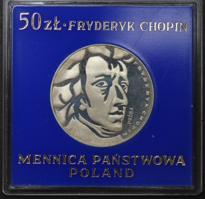 People's Republic of Poland, 50 zloty 1972, sample SILVER - Frederic Chopin