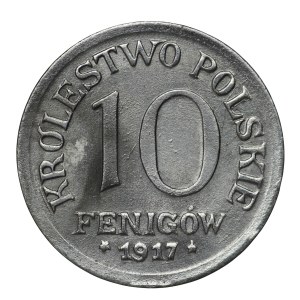 Królestwo Polskie, 10 fenigów 1917, Stuttgart