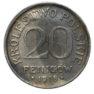 Kingdom of Poland, 20 fenig 1918, Stuttgart