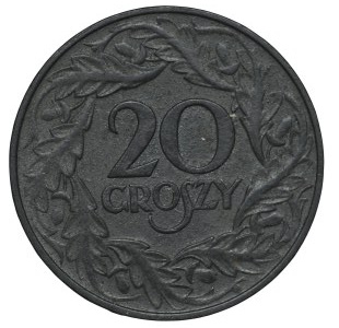 GG, 20 pennies 1923
