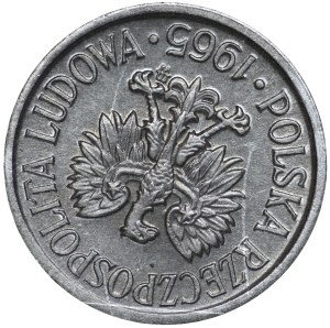 People's Republic of Poland, 5 pennies 1965 - 130° twist.