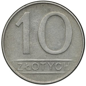 10 gold 1985 - jammed stamp