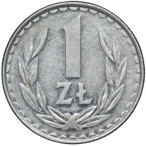PRL, 1 złoty 1985 - double die