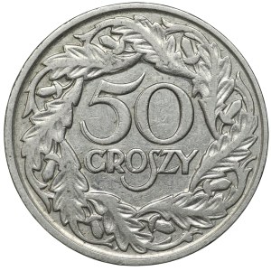 II RP, 50 groszy 1923 - double die