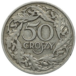 II RP, 50 pennies 1923 - double die