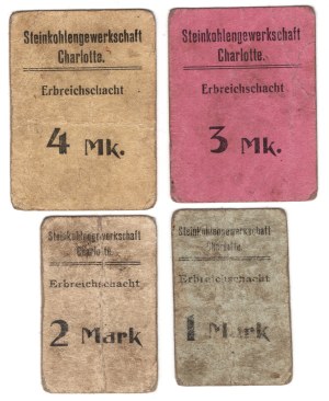 Czernica (Erbreichschacht) - prisoner of war camp at Charlotte mine - set of 4 pieces