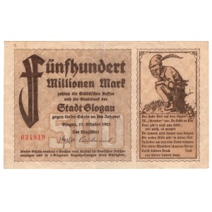 Głogów (Glogau), 500 mln marek 1923