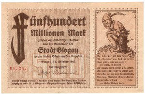 Glogow (Glogau), 500 million marks 1923