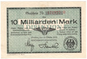 Szczecin (Stettin), 10 billion marks 1923