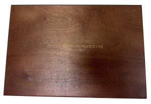 Wooden decorative box for a set of silver and NG coins 2012 issue