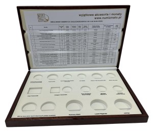 Wooden decorative box for a set of silver collector coins 2014 issue