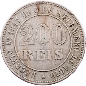 Brasilien, 200 Reis 1871, Rio de Janeiro