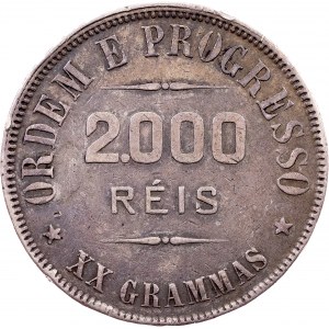 Brazil, 2000 Reis 1907, Rio de Janeiro