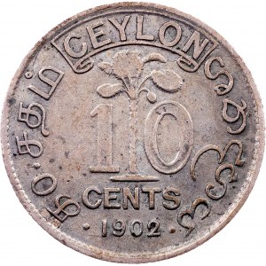 Ceylon, 10 Cents 1902, London
