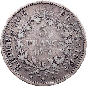 France, 5 Francs 1874, A, Paris
