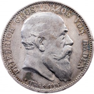 Germany, 5 Mark 1907, Karlsruhe