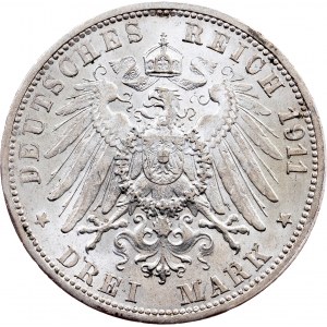 Germany, 3 Mark 1911, F