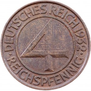 Germany, 4 Reichspfennig 1932, A