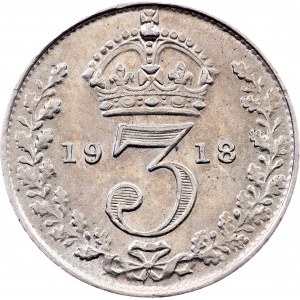 Great Britain, 3 Pence 1918, London