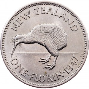 Neuseeland, 1 Florin 1947, London