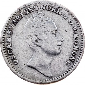 Sweden, 1/16 Riksdaler Specie 1848