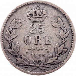 Sweden, 25 Ore 1856, Kungsholmen