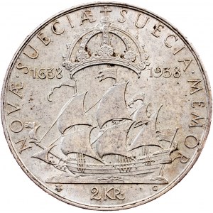 Sweden, 2 Kronor 1938, Kungsholmen