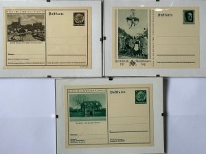 Set of 3 German Postcards - from the Period of the Third Reich.